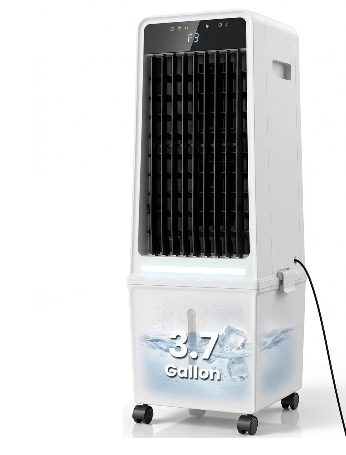 Air Choice Swamp Cooler, 46" Tower Cooling Fans that Blow Cold Air, 4.5Gal Removable Water Tank, 4 Ice Packs, 60° Oscillation, 3 Speeds, 12H Timer, Portable Evaporative Air Cooler for Bedroom Office