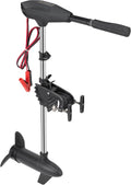 55lb Thrust Trolling Motor 8 Speed Electric Outboard Motor Kayak Motor with Adjustment 6-inch Extendable Handle, 30'' Shaft Length, LED Indicator, Transom Mounted for Kayak, Fishing Boat(Black)