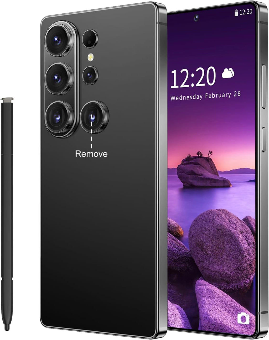 WWT 26 Ultra Unlocked Phone,Android 15 12+512GB Smartphone,Built in Pen The Phone,Cell Phone Battery 7000mAh 6.99" HD Screen,Dual SIM/5G/Face ID/Fingerprint Lock/GPS (Black)