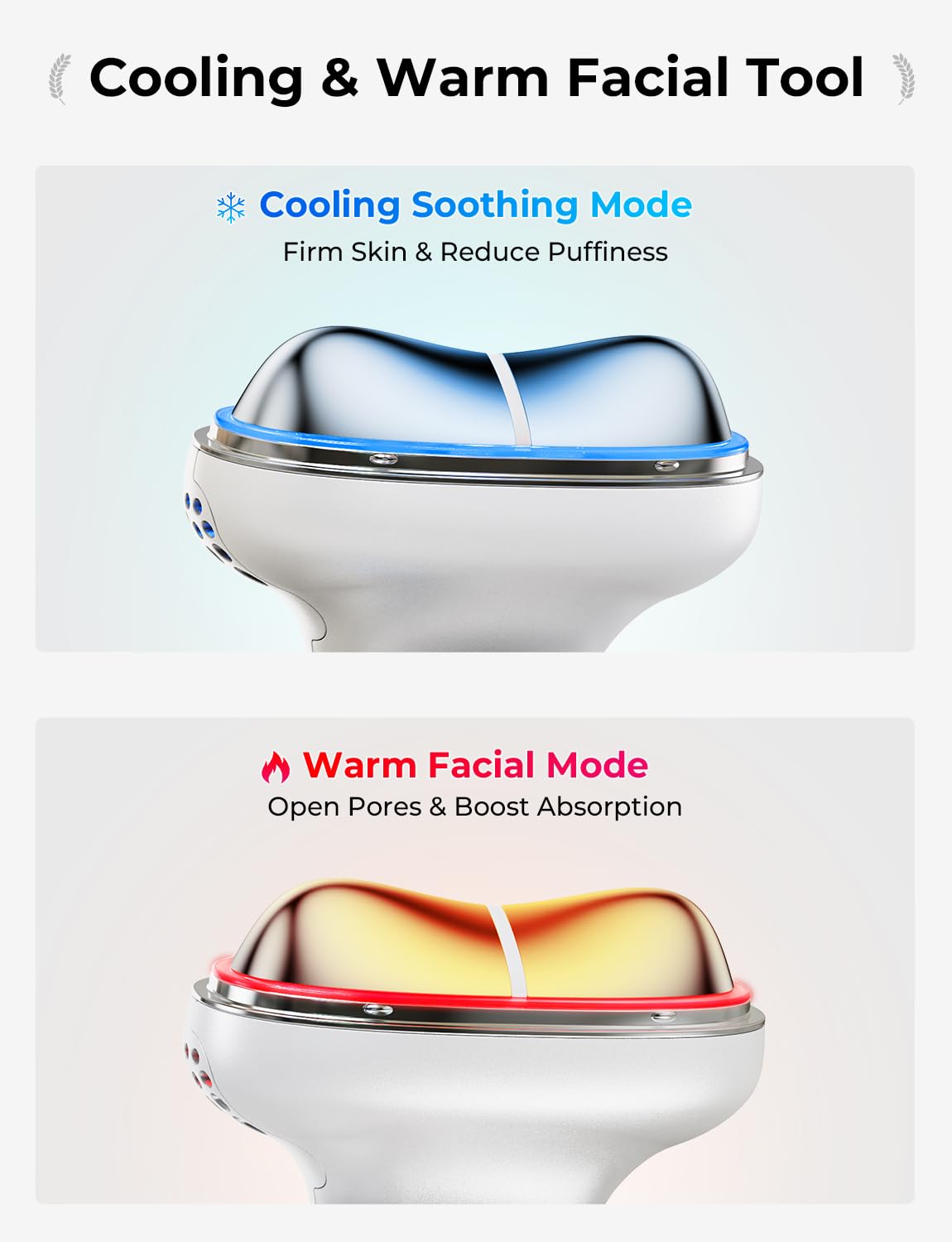 7-in-1 LED Face Sculpting Tool with Hot & Cold Red Light Therapy – Electric Gua Sha, Depuffing & Lifting for Face, Neck & Eyes