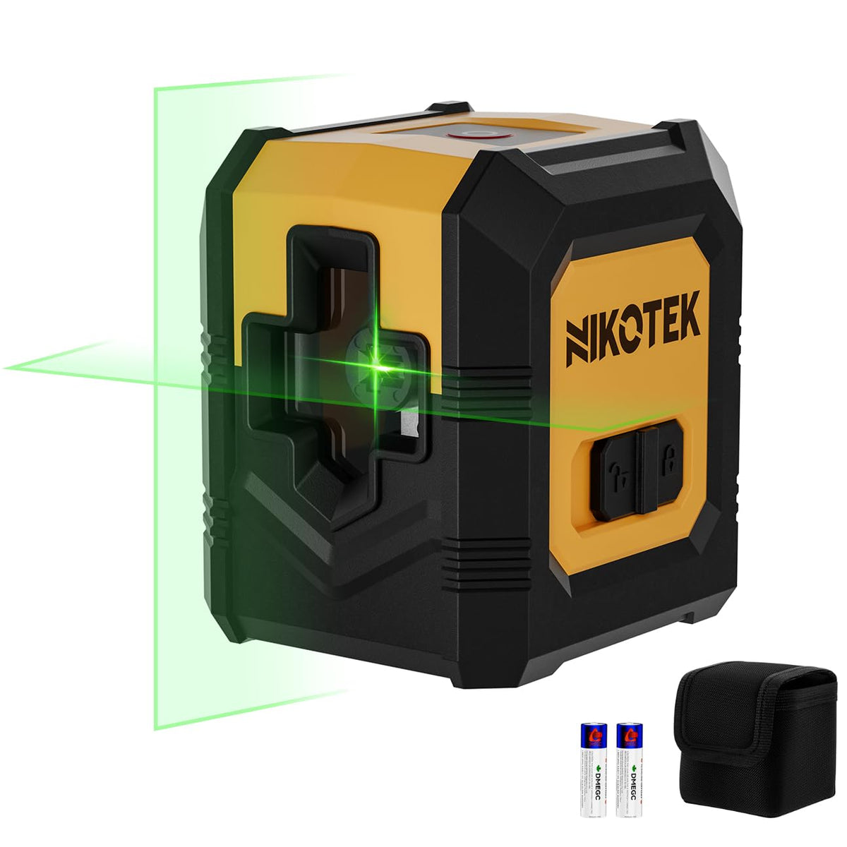 Laser Level with Tripod, Self-Leveling Green Beam Horizontal and Vertical Cross-Line Laser for Home Decoration Carrying Pouch, Battery Included