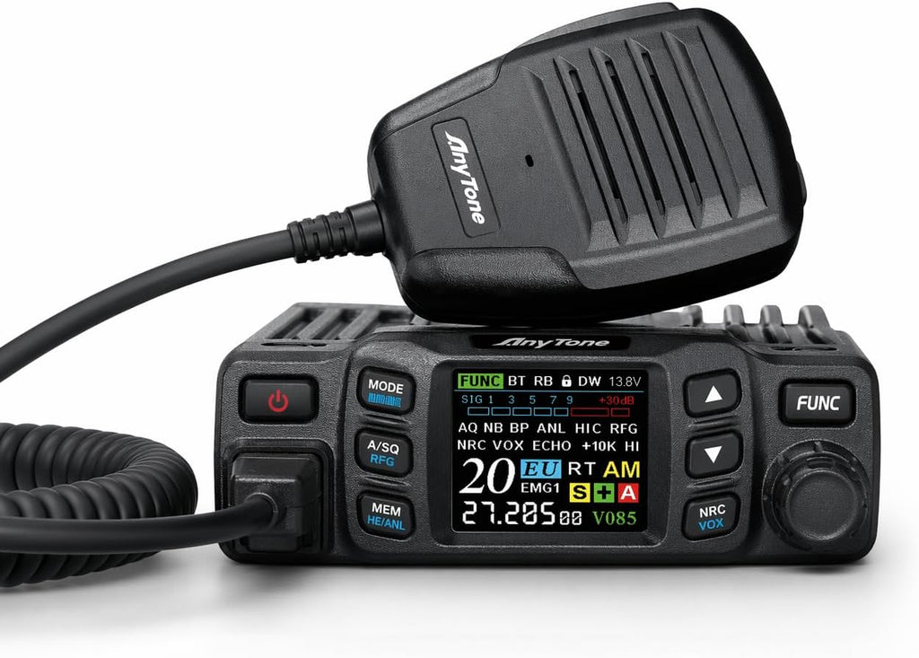 AnyTone AT-5000 CB Radio with SSB, 40 Channels Mobile Transceiver, USB/LSB, NOAA Weather, NRC Noise Reduction, SWR Meter, VOX, 12V/24V for Semi Trucks