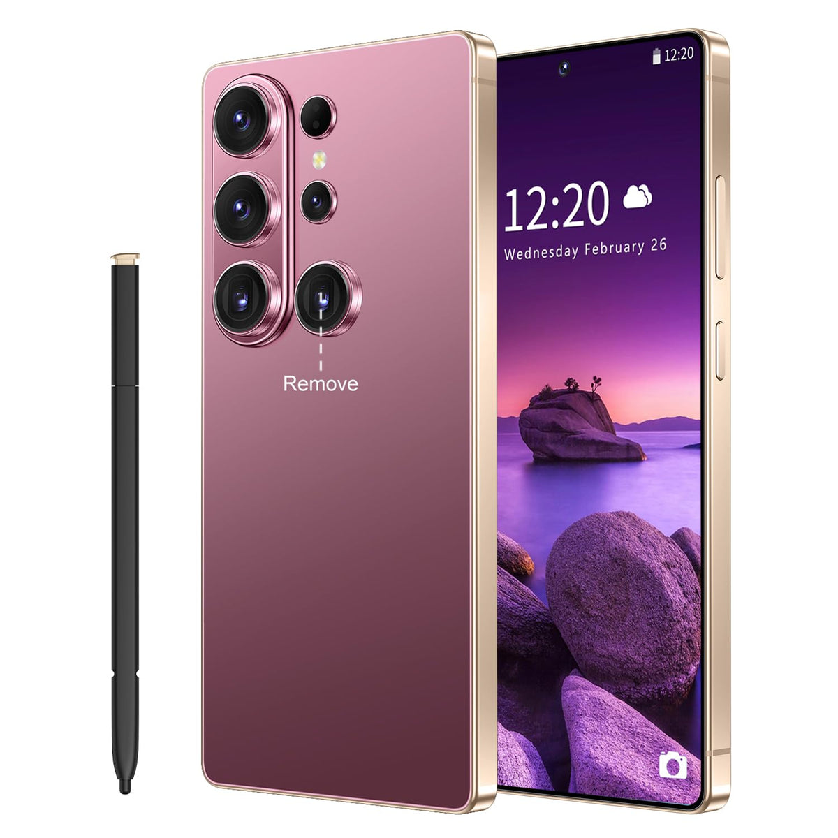 WWT 26 Ultra Unlocked Phone,Android 15 12+512GB Smartphone,Built in Pen The Phone,Cell Phone Battery 7000mAh 6.99" HD Screen,Dual SIM/5G/Face ID/Fingerprint Lock/GPS (Black)