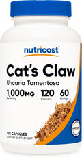 Nutricost Cat's Claw 1000mg, 120 Capsules, 60 Servings, Gluten-Free | Vegetarian Caps, GMO-Free