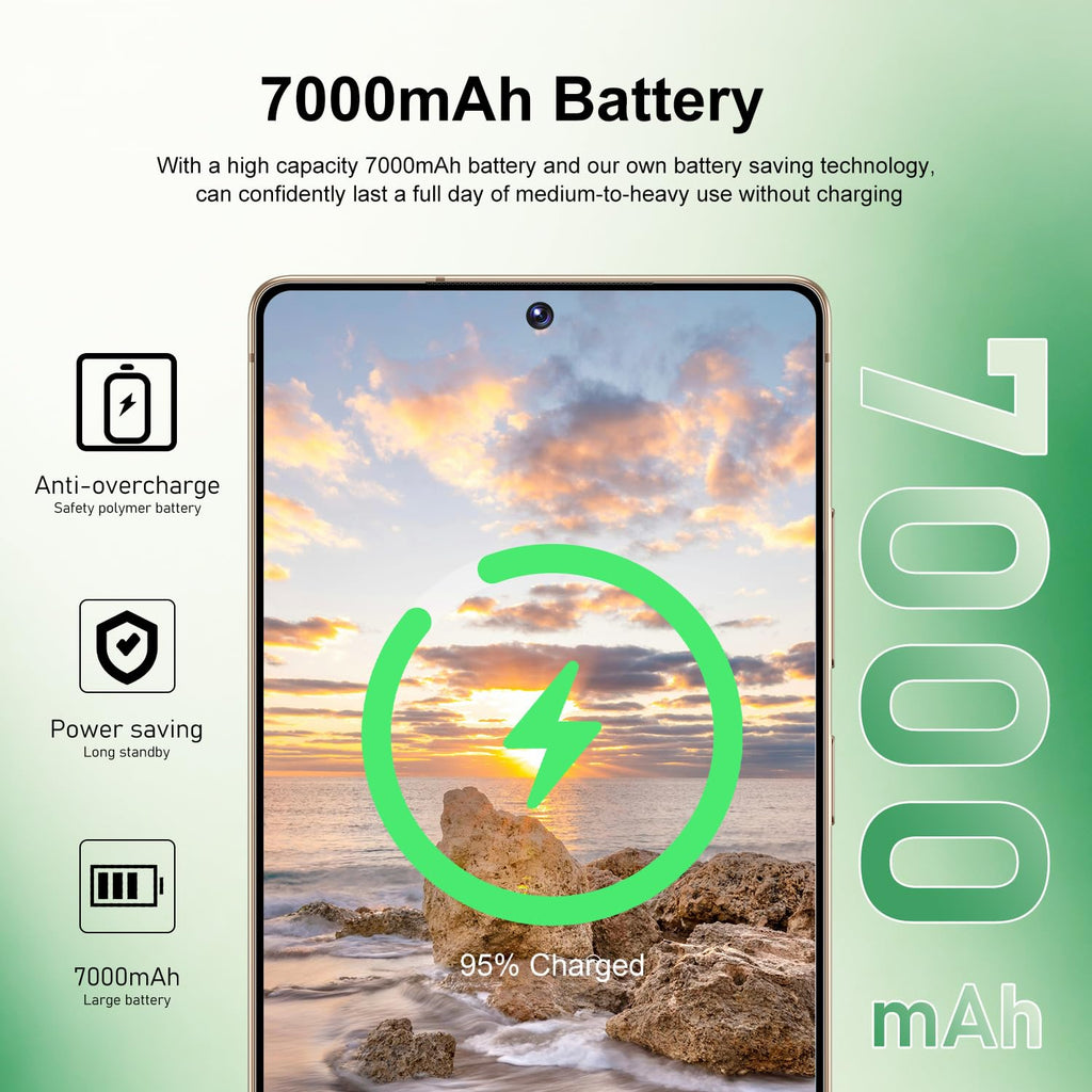 WWT 26 Ultra Unlocked Phone,Android 15 12+512GB Smartphone,Built in Pen The Phone,Cell Phone Battery 7000mAh 6.99" HD Screen,Dual SIM/5G/Face ID/Fingerprint Lock/GPS (Black)