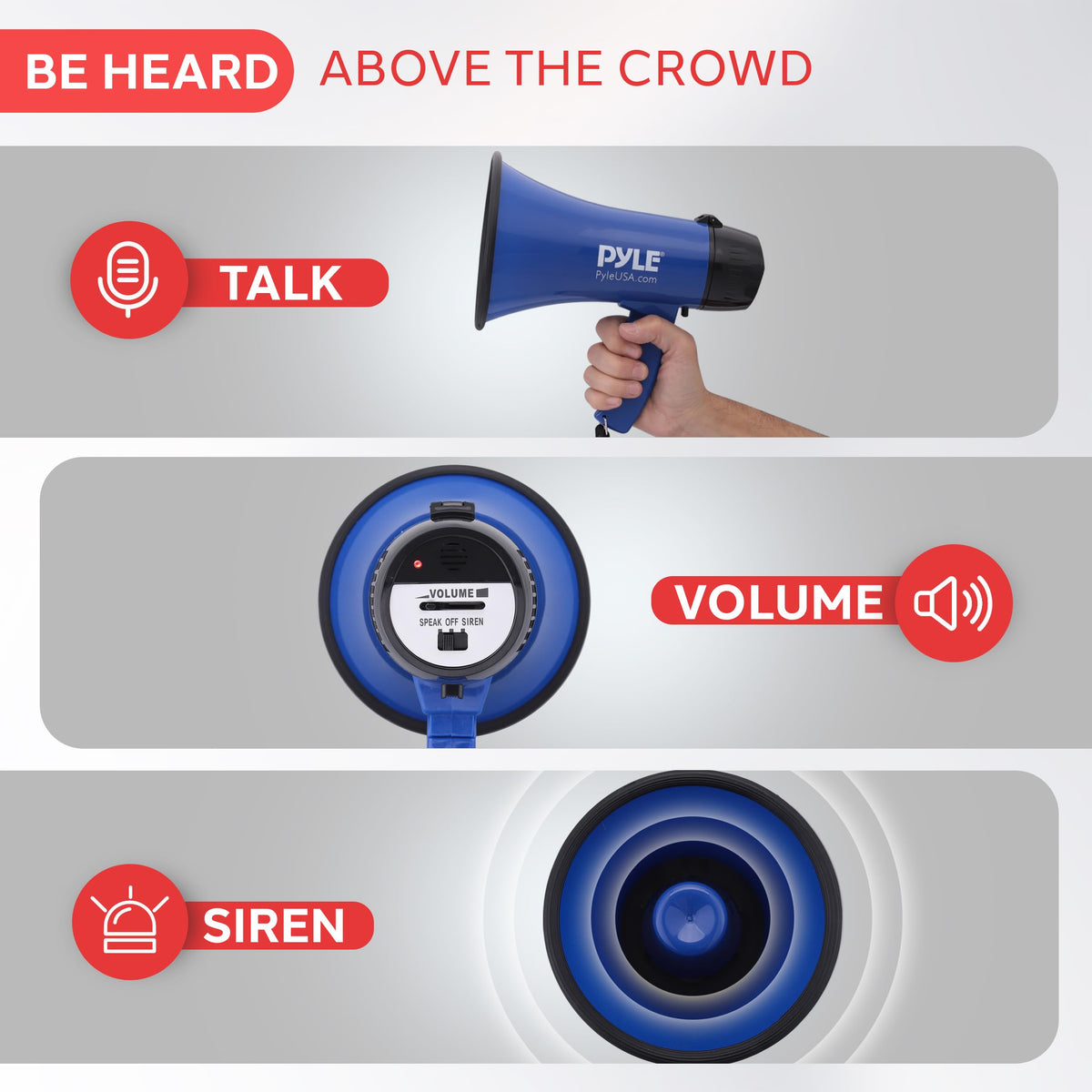 Pyle Portable Megaphone Speaker Siren