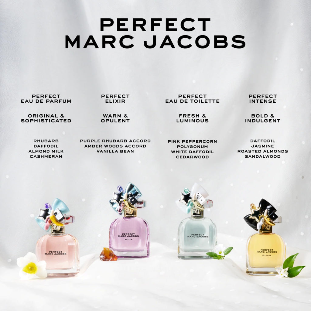 Marc Jacobs Perfect Intense Eau de Parfum – Woody Floral Women's Perfume – With Notes of Daffodil, Jasmine, Roasted Almonds & Sandalwood