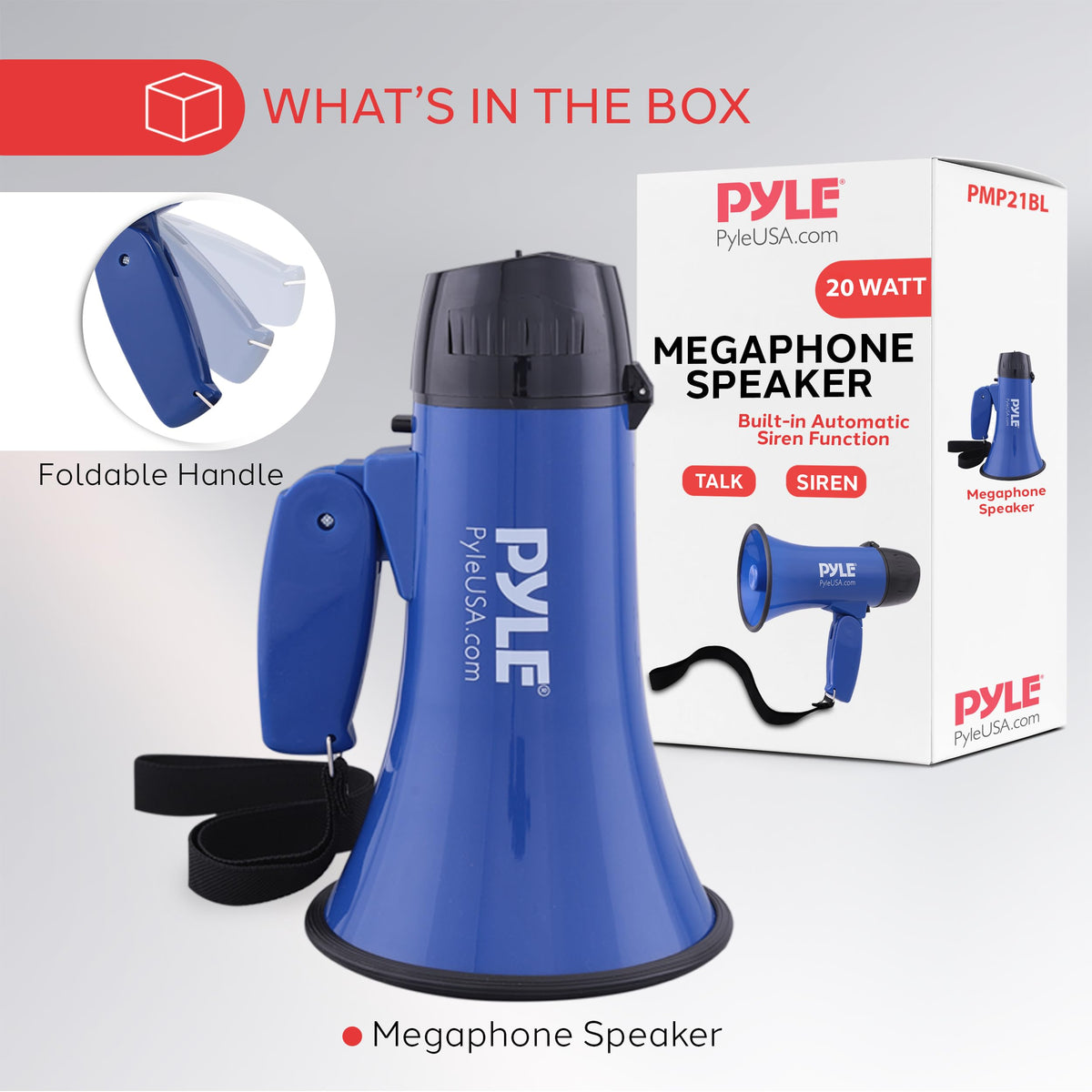 Pyle Portable Megaphone Speaker Siren