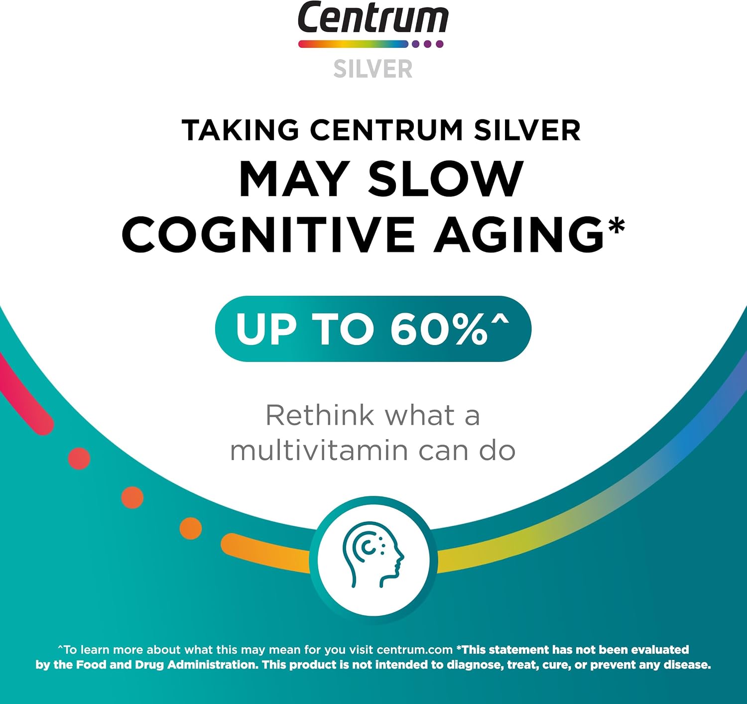Centrum Silver Men's 50+ Multivitamin with Vitamin D3, B-Vitamins, Zinc for Memory and Cognition - 200 Tablets | Contains Vitamins D3, E, B6, and B12, Gluten Free, Non-GMO Ingredients, GLP-1 Support