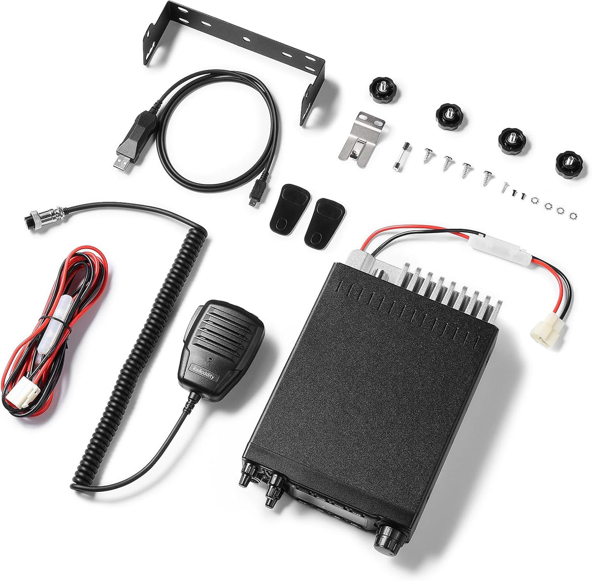 Radioddity QT80 10 Meter Mobile Ham Radio SSB/AM/FM/PA 80W, CTCSS/DCS | RX/TX Noise Reduction Amateur Transceiver, Large LCD Display, ASQ SWR High Alert for Trucks, Road Trips, Vehicle