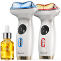 7-in-1 LED Face Sculpting Tool with Hot & Cold Red Light Therapy – Electric Gua Sha, Depuffing & Lifting for Face, Neck & Eyes