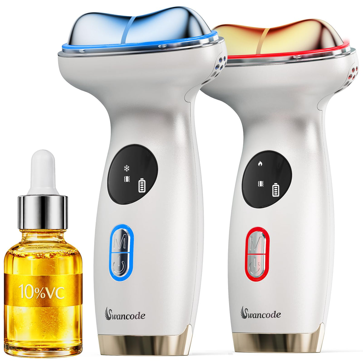 7-in-1 LED Face Sculpting Tool with Hot & Cold Red Light Therapy – Electric Gua Sha, Depuffing & Lifting for Face, Neck & Eyes