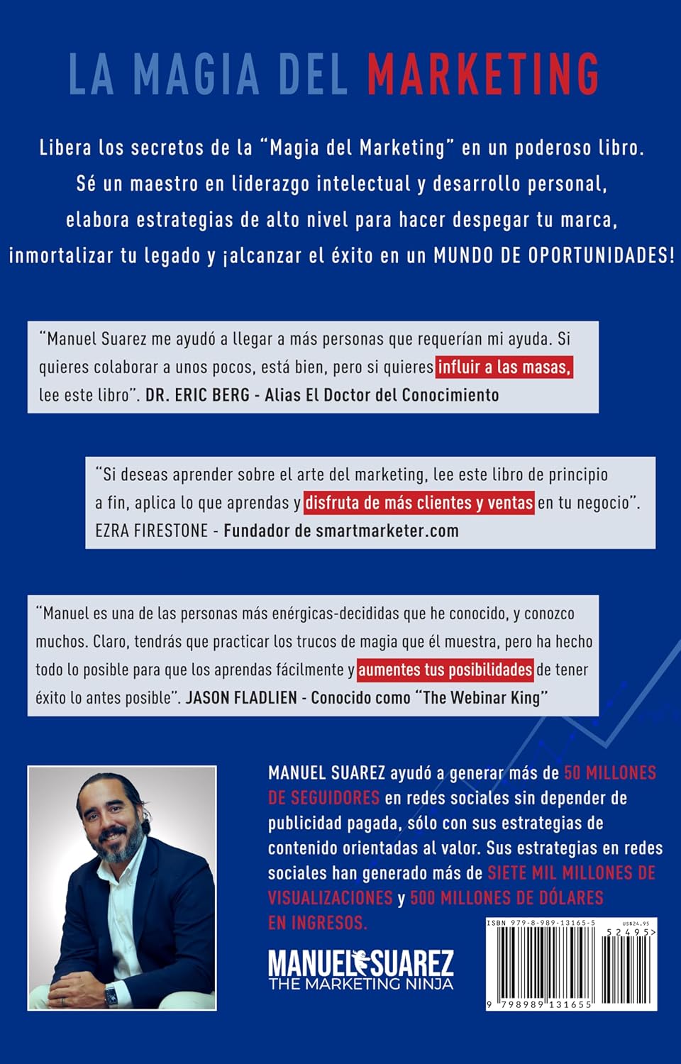 La Magia Del Marketing: Cómo produje 7 mil milliones de vistas, 50 milliones de seguidores en redes sociales y $250,000,000 en ingresos anuales ¡sin publicidad pagada! (Spanish Edition)