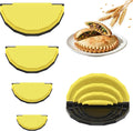 Tortilla Sealer Crimper - Quesadilla Maker for 10"+8"+6"+4" Flour Tortillas | 4pcs Press Make Sealed Taco,Quesadilla,Empanada,Burrito,Dumpling,Sandwich,BPA-Free,Dishwasher Safe (Black Yellow)