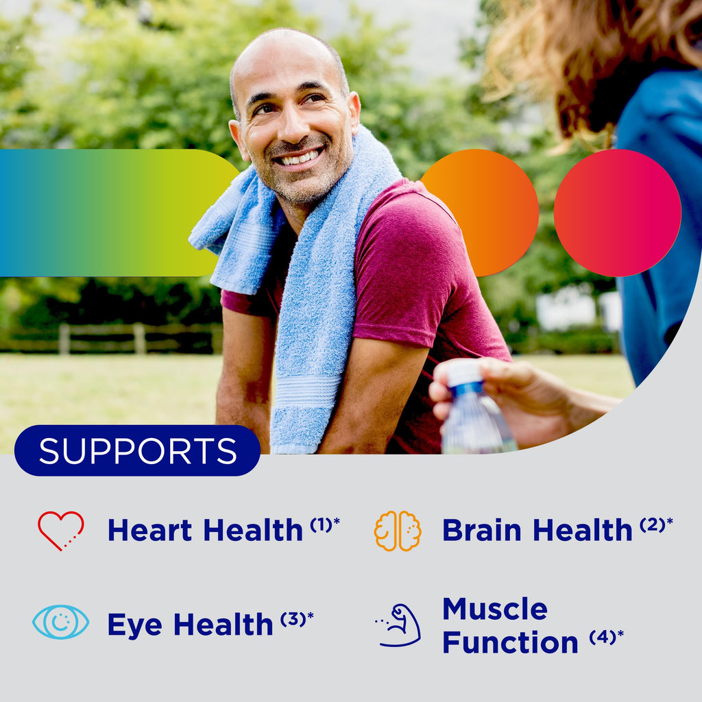 Centrum Silver Men's 50+ Multivitamin with Vitamin D3, B-Vitamins, Zinc for Memory and Cognition - 200 Tablets | Contains Vitamins D3, E, B6, and B12, Gluten Free, Non-GMO Ingredients, GLP-1 Support