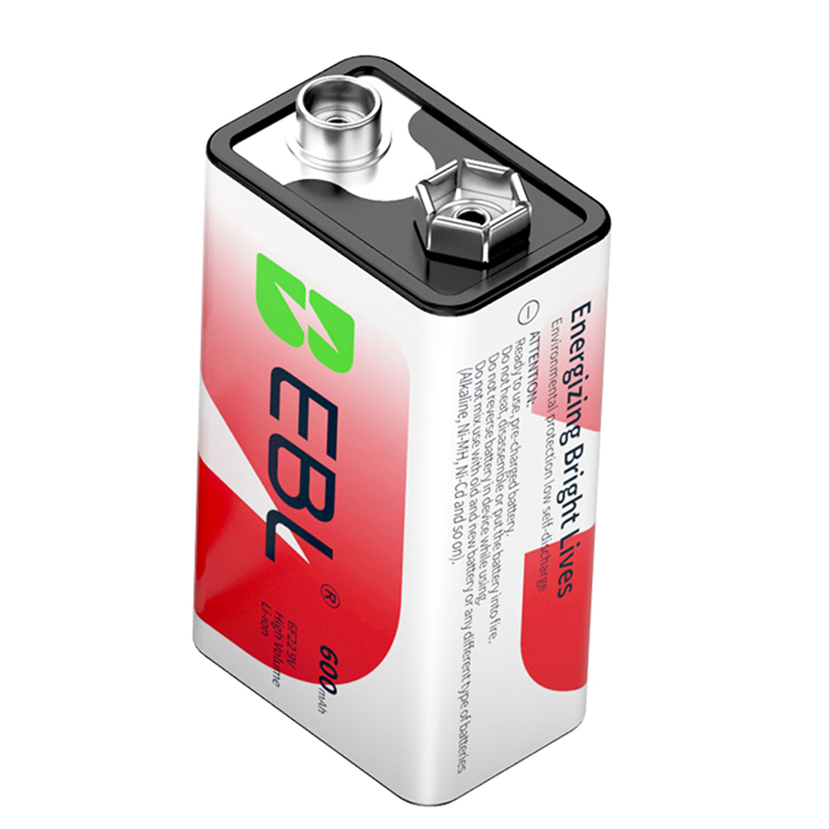 EBL 9V Li-Ion Rechargeable Batteries 9 Volt 6F22 / 2~4 Slot Battery Charger Lot