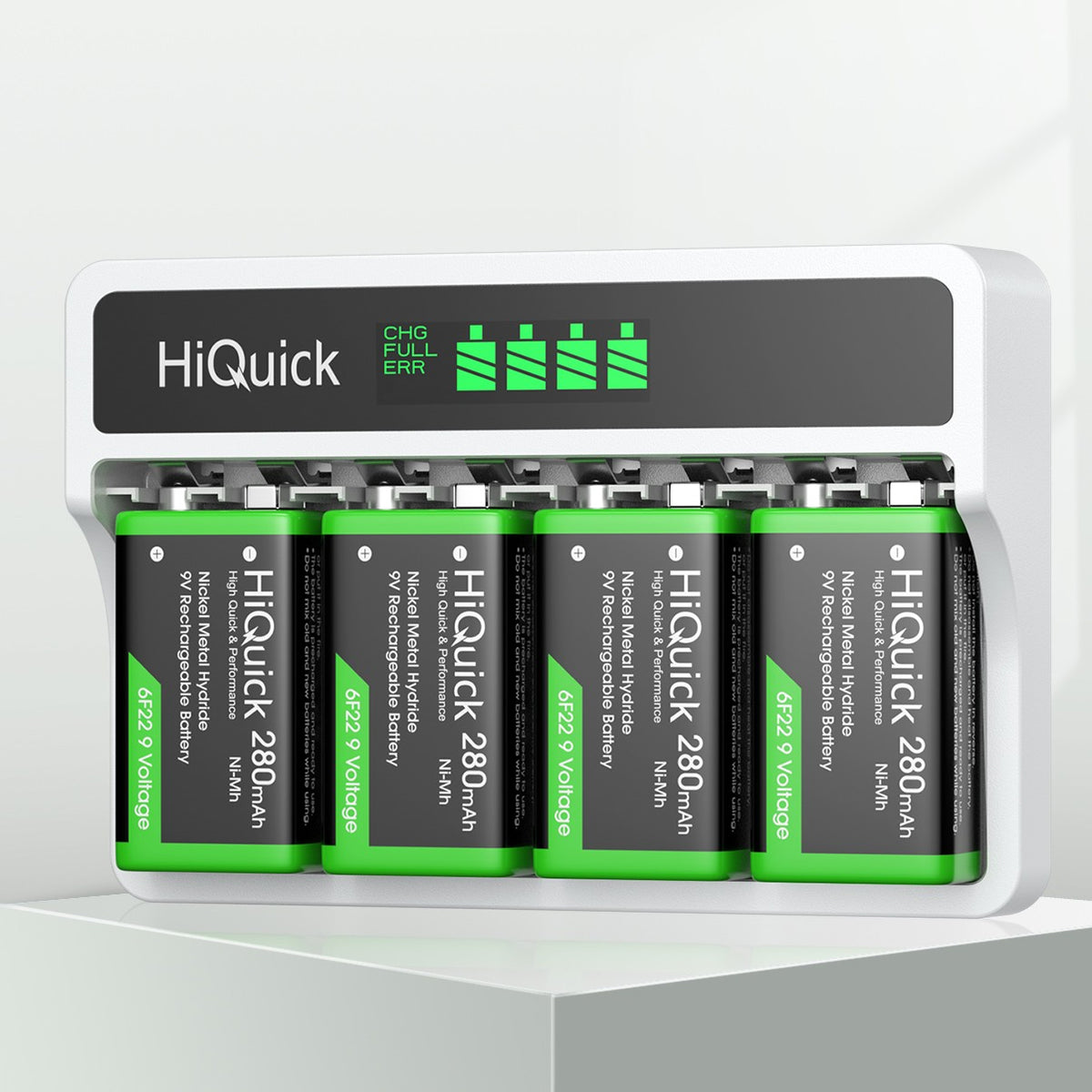 EBL 9V Li-Ion Rechargeable Batteries 9 Volt 6F22 / 2~4 Slot Battery Charger Lot