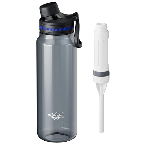 1060mL Water Filter Bottle,2*Replaceable Filters,4Stage|F Daily Hydration Travel