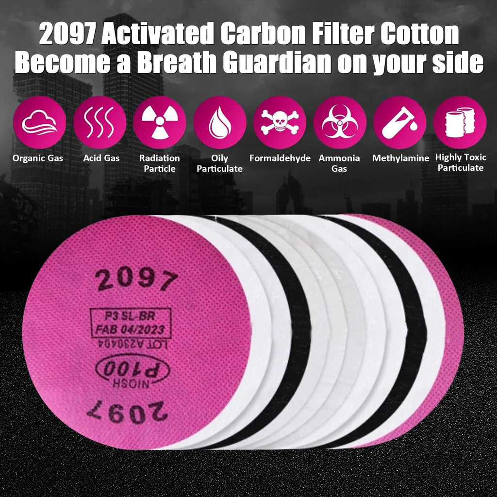 Full Face Gas Mask Painting Spraying Respirator w/Filters for 6800 Facepiece New