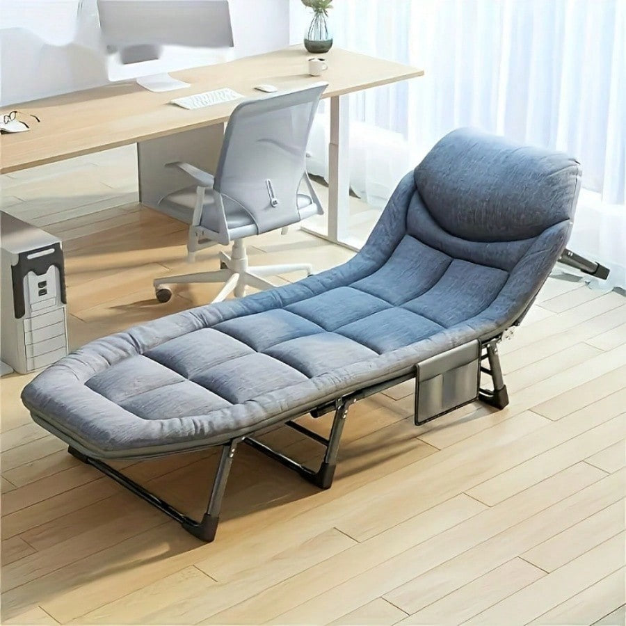 Portable Folding Camping Bed, Adjustable Single Sofa Bed with Cushions/Pillows,