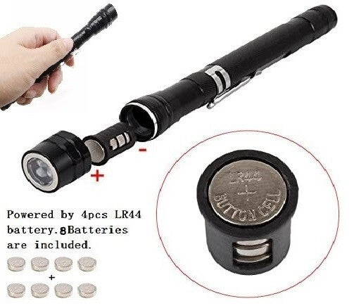 Kit de herramientas de recogida telescópica magnética con luces LED